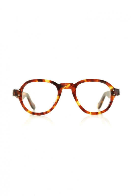 1940s HAND MADE BRITISH VINTAGE EYEWEAR 3DOT ROUND AMBER - OPT-530