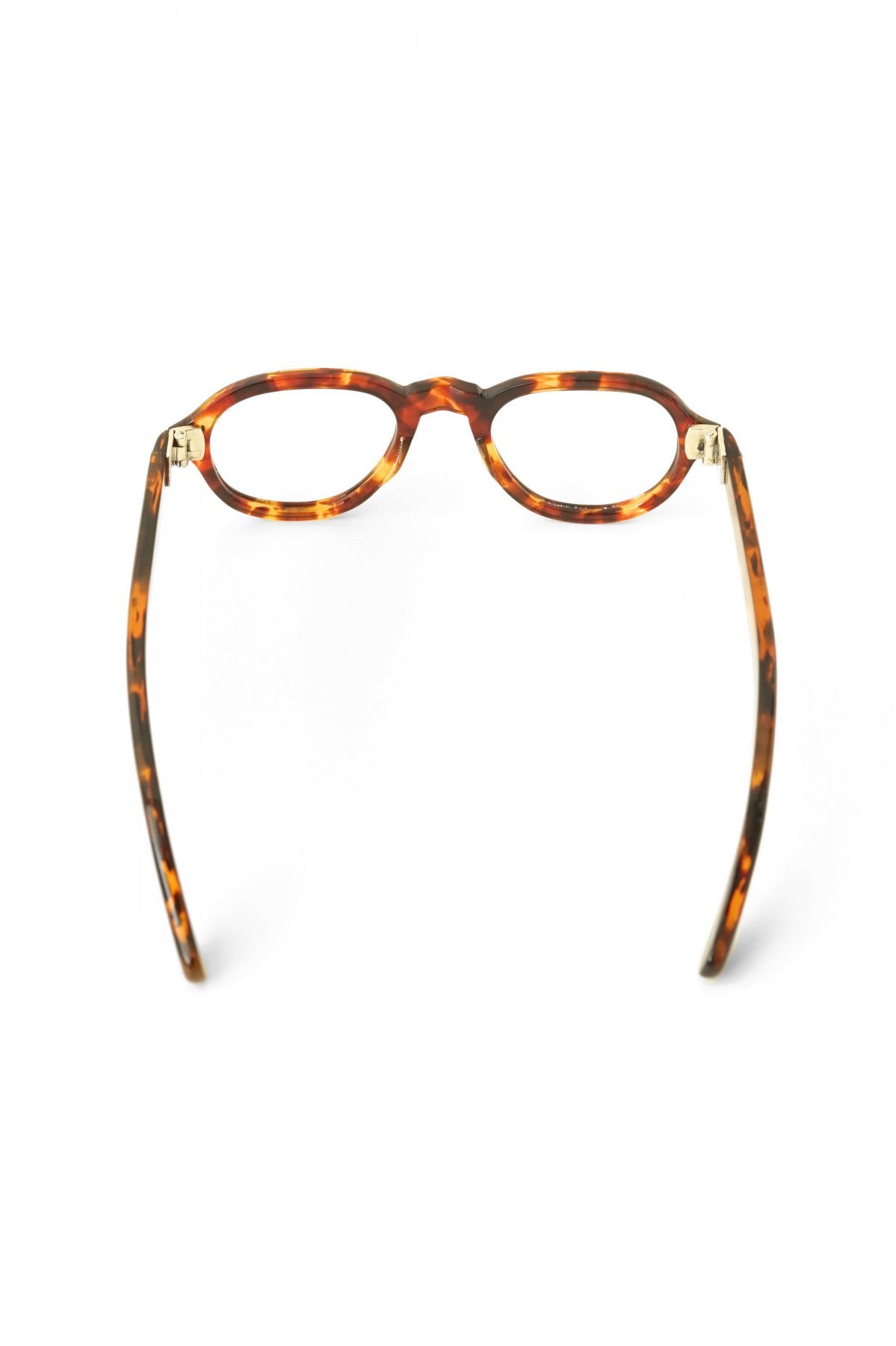 1940s HAND MADE BRITISH VINTAGE EYEWEAR 3DOT ROUND AMBER - OPT-530