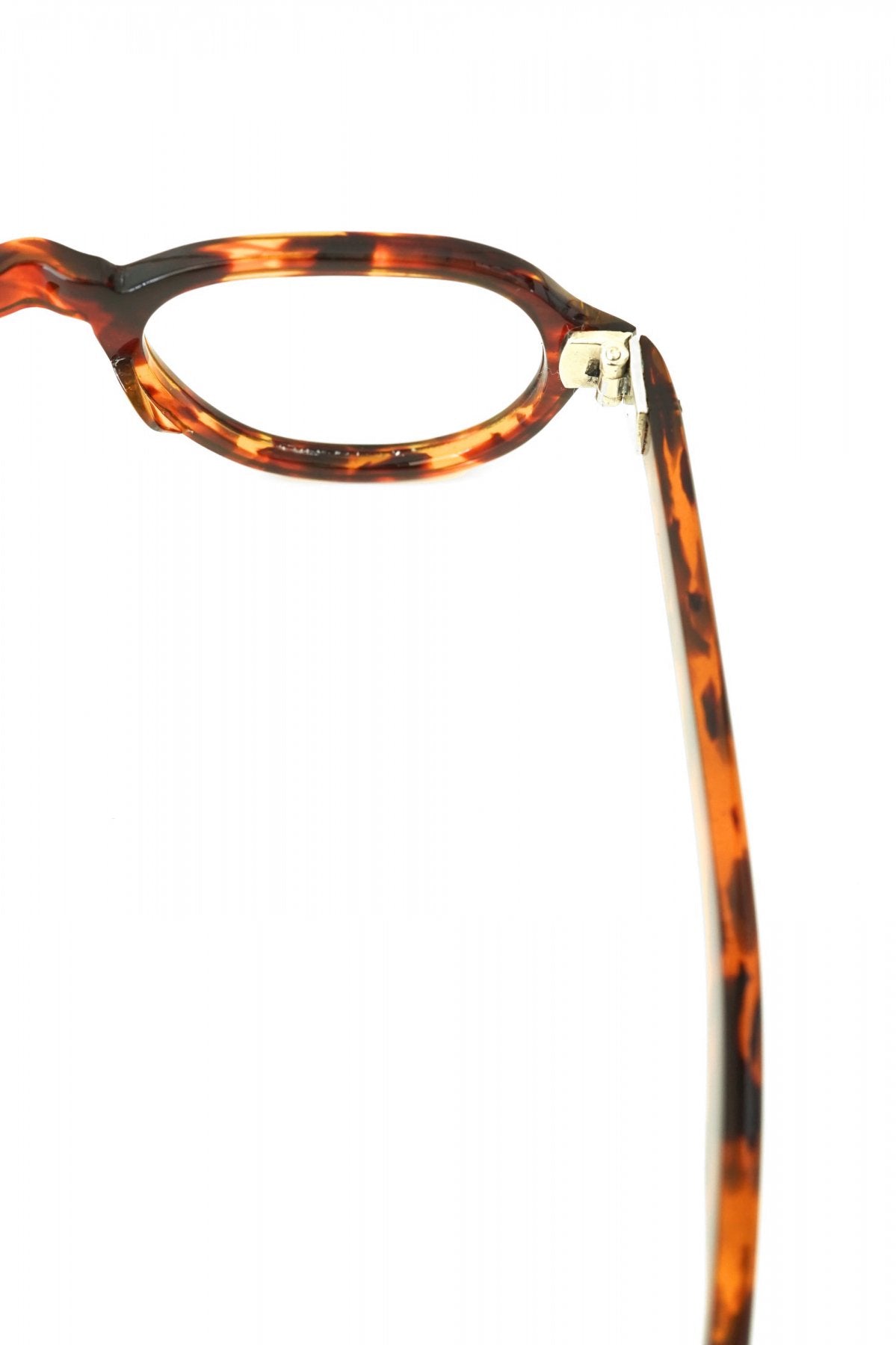 1940s HAND MADE BRITISH VINTAGE EYEWEAR 3DOT ROUND AMBER - OPT-530