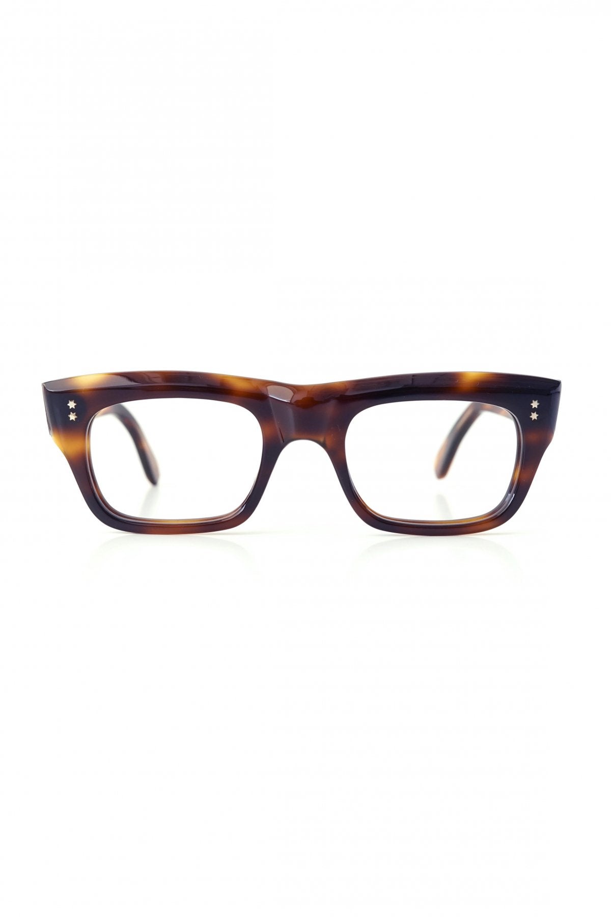 1960s HAND MADE BRITISH VINTAGE EYEWEAR DARK AMBER - OPT-531