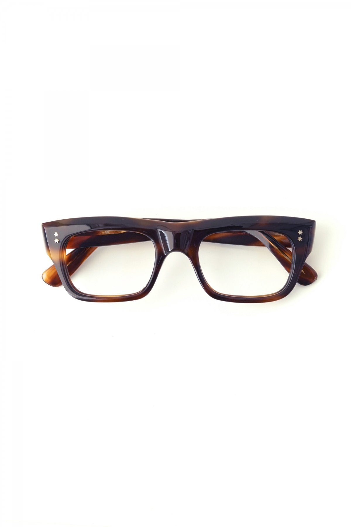 1960s HAND MADE BRITISH VINTAGE EYEWEAR DARK AMBER - OPT-531