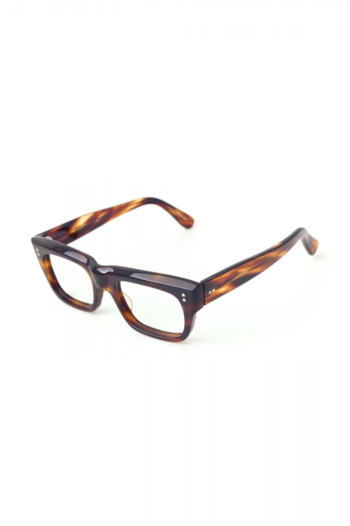 1960s HAND MADE BRITISH VINTAGE EYEWEAR DARK AMBER - OPT-531