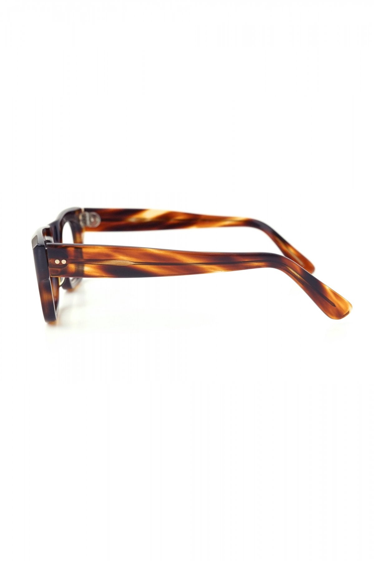 1960s HAND MADE BRITISH VINTAGE EYEWEAR DARK AMBER - OPT-531