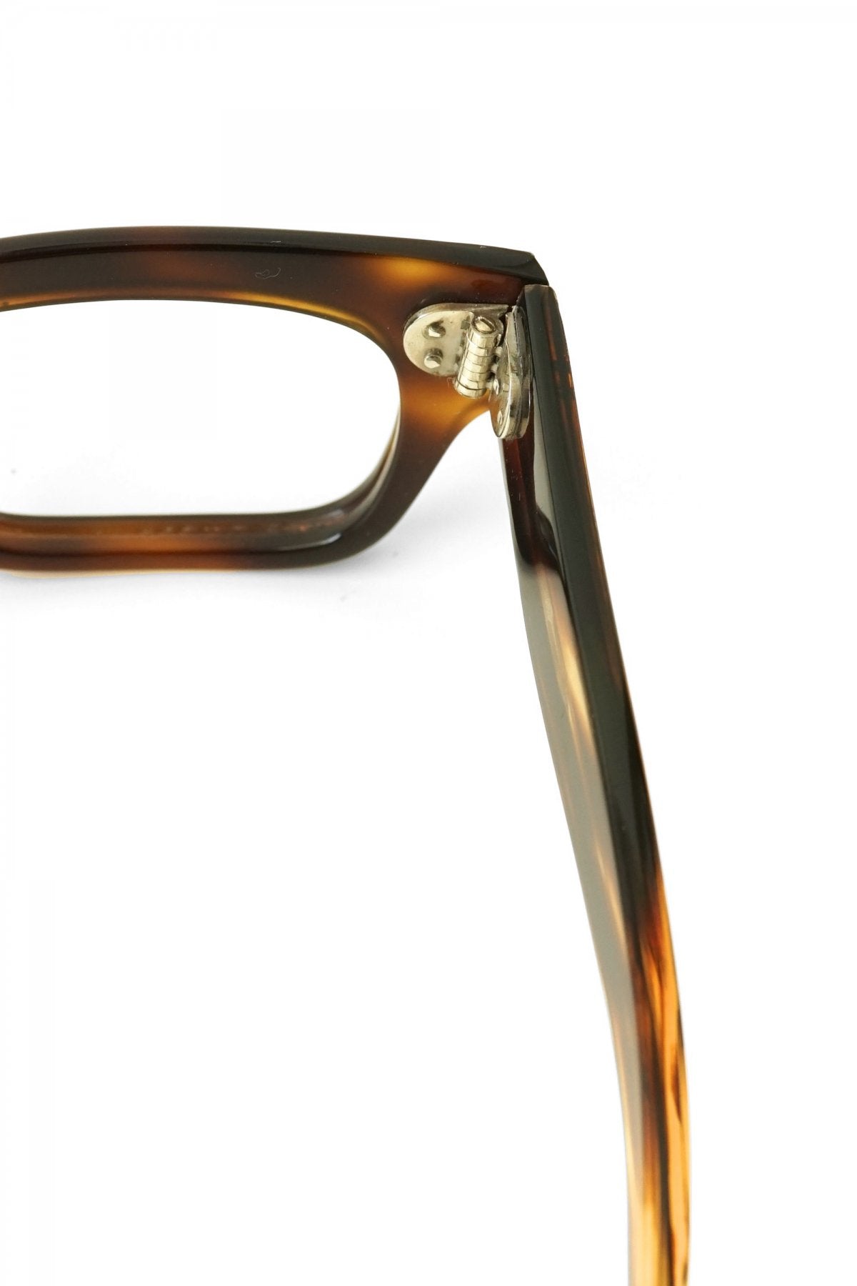 1960s HAND MADE BRITISH VINTAGE EYEWEAR DARK AMBER - OPT-531