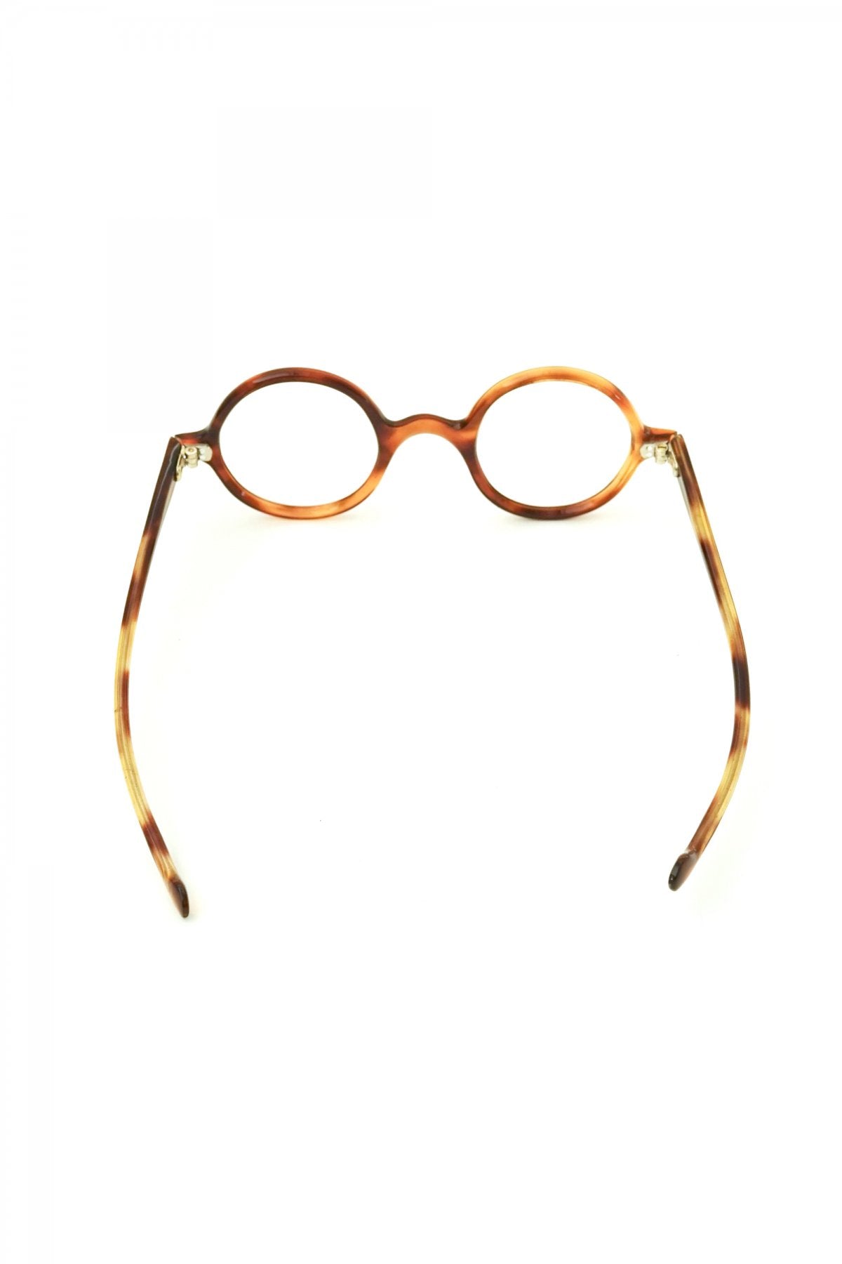 1940s FRENCH VINTAGE ROUND EYEGLASS - HONEY AMBER - OPT-540