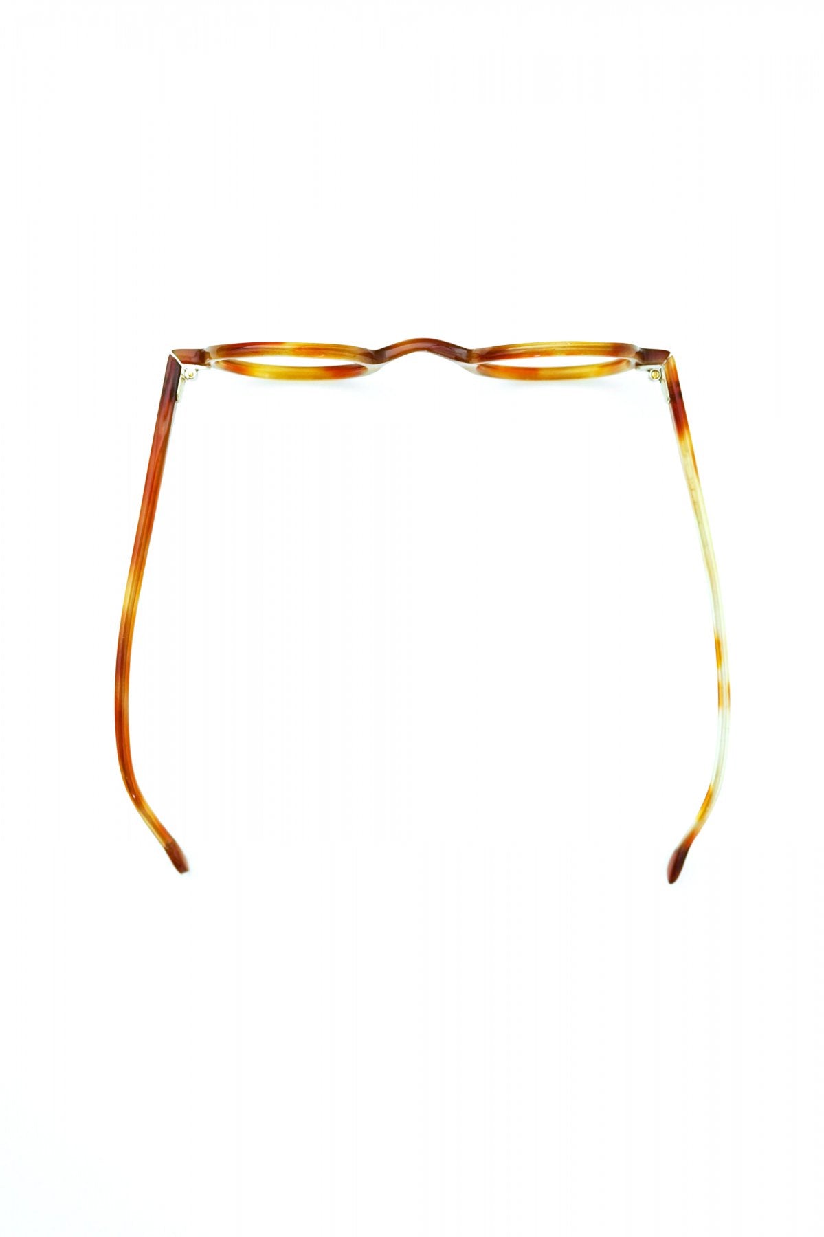 1940s FRENCH VINTAGE ROUND EYEGLASS - HONEY AMBER - OPT-542