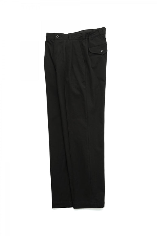 OLD JOE - FRONT TUCK ARMY TROUSER - BLACK