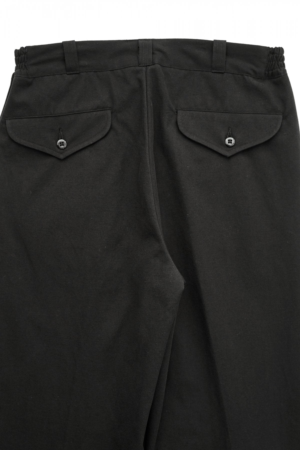 OLD JOE - FRONT TUCK ARMY TROUSER - BLACK