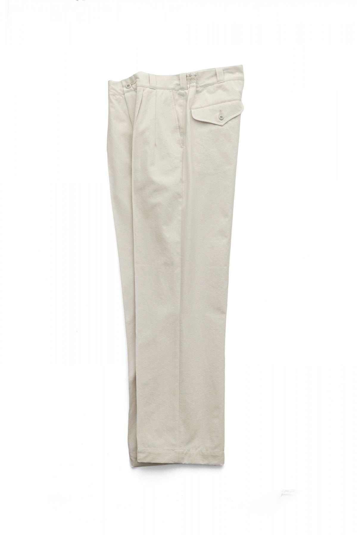 OLD JOE -FRONT TUCK ARMY TROUSER - BONE