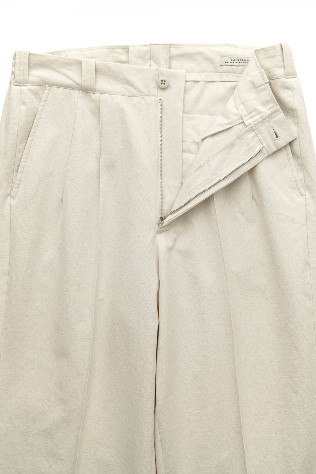 OLD JOE -FRONT TUCK ARMY TROUSER - BONE