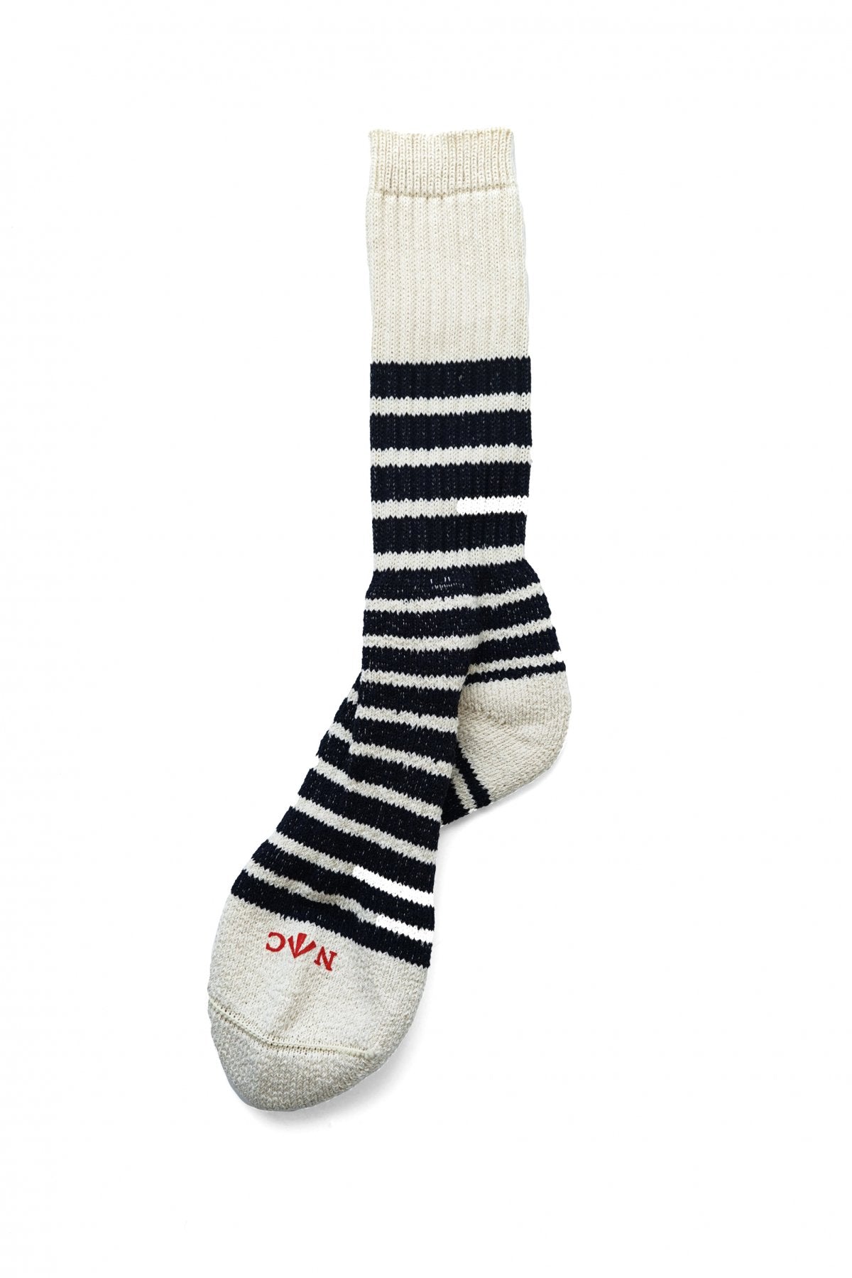 Nigel Cabourn - MULTI BORDER SOCKS - COTTON - IVORY