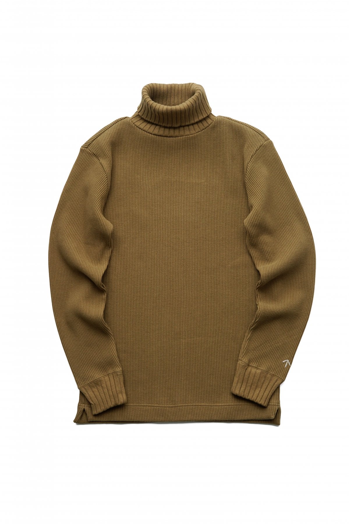 Nigel Cabourn - TURTLE NECK WAFFLE - KHAKI