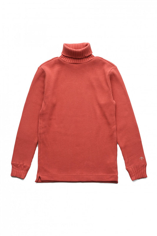 Nigel Cabourn - TURTLE NECK WAFFLE - RED