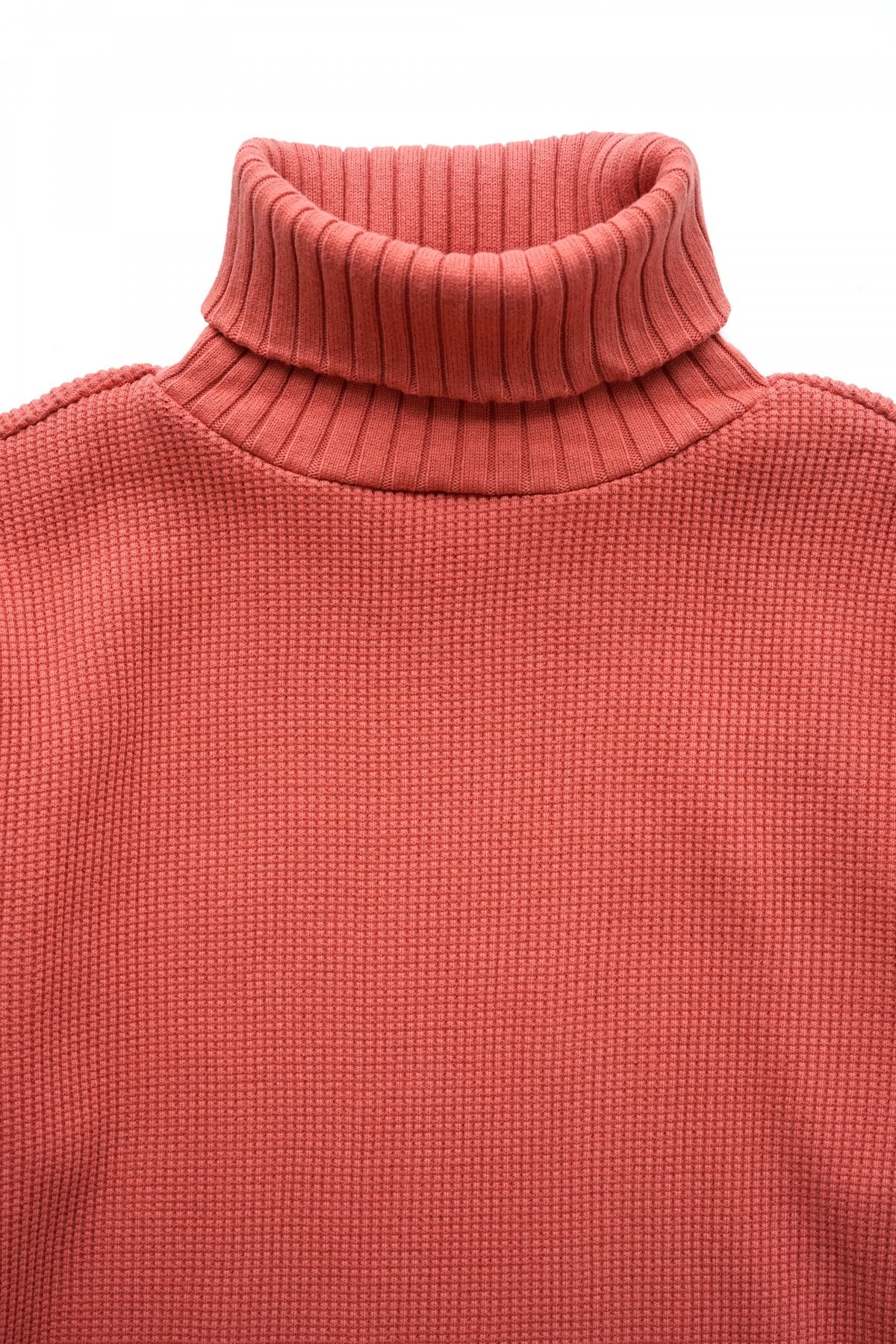 Nigel Cabourn - TURTLE NECK WAFFLE - RED