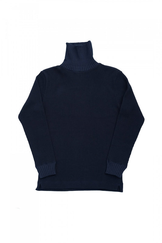 Nigel Cabourn - TURTLE NECK WAFFLE - NAVY