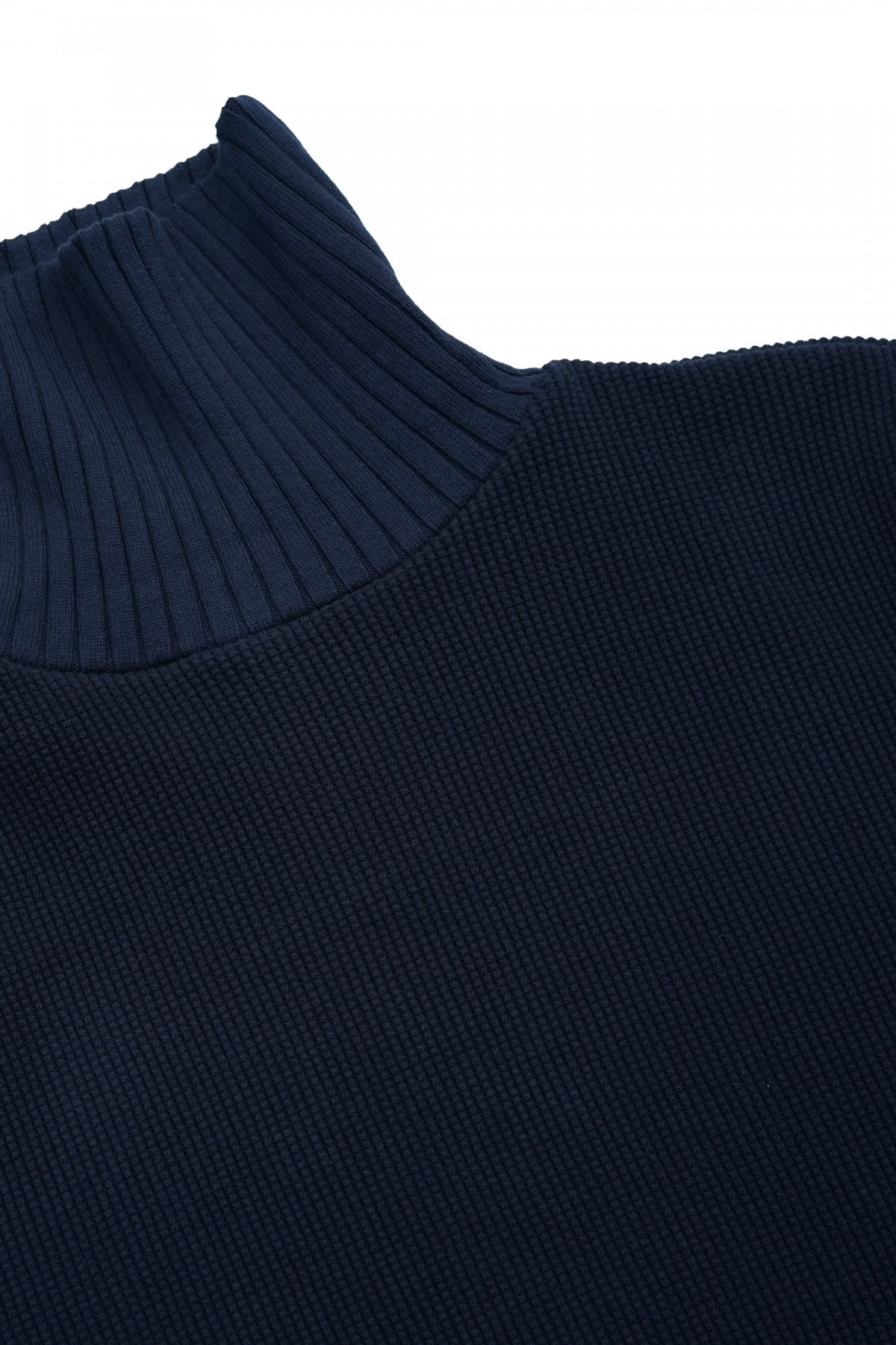 Nigel Cabourn - TURTLE NECK WAFFLE - NAVY