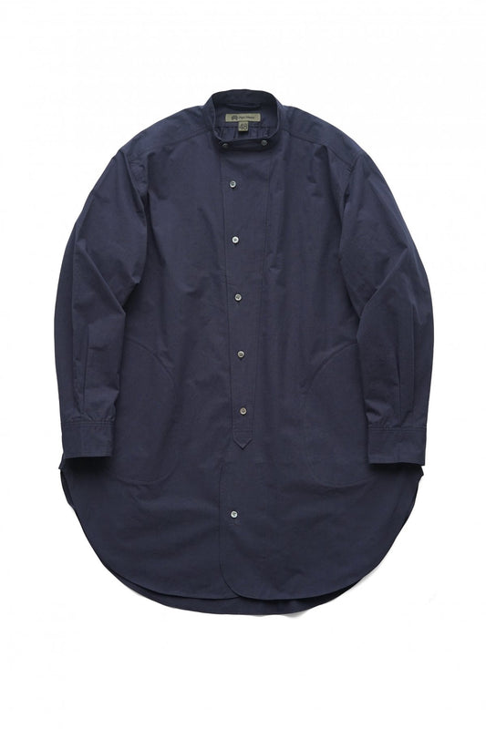 Nigel Cabourn - DESERT LONG SHIRT - HIGH DENSITY COTTON TWILL -  NAVY