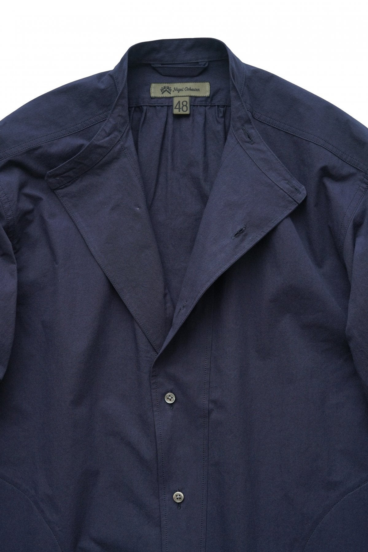 Nigel Cabourn - DESERT LONG SHIRT - HIGH DENSITY COTTON TWILL -  NAVY