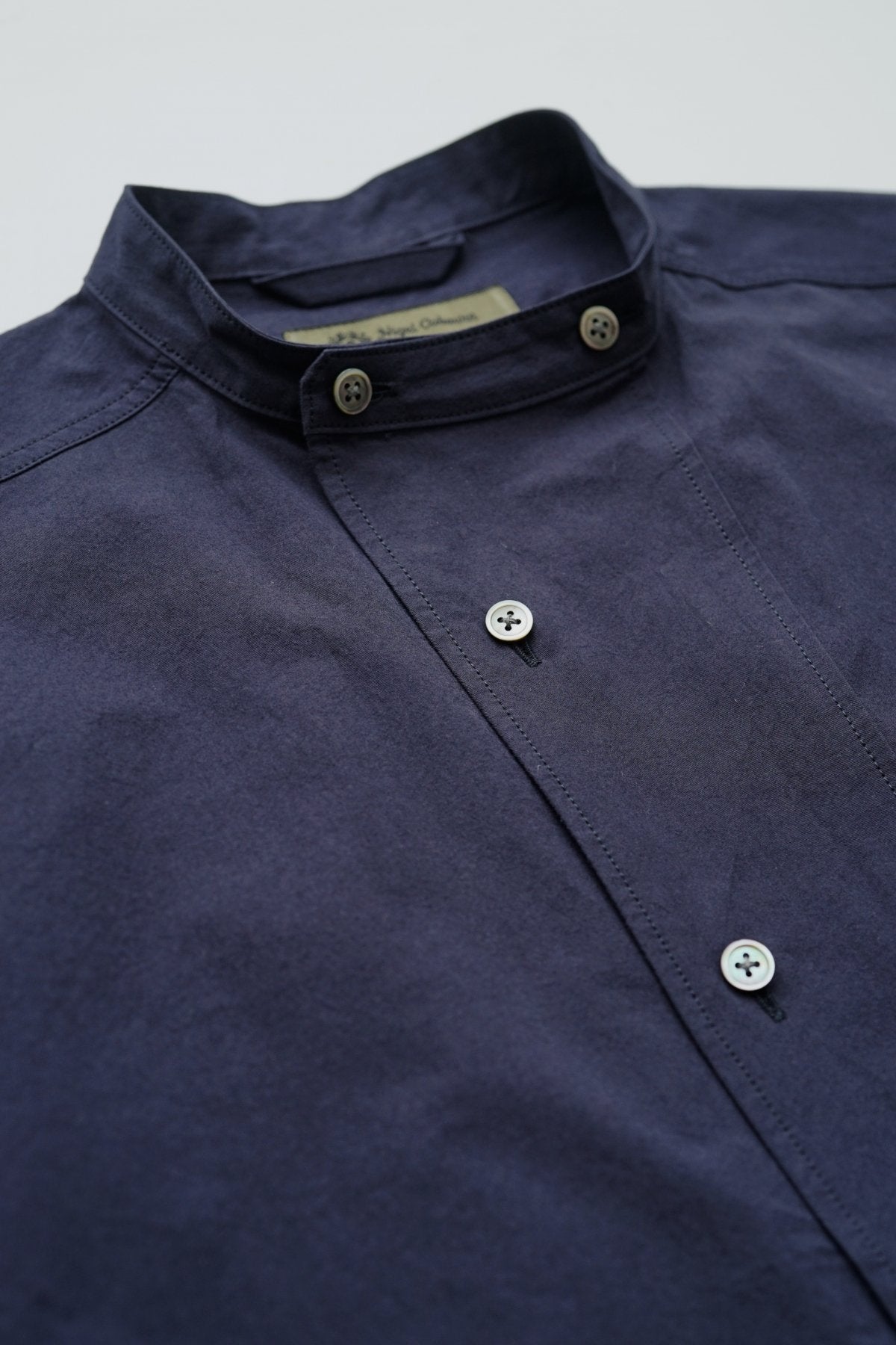 Nigel Cabourn - DESERT LONG SHIRT - HIGH DENSITY COTTON TWILL -  NAVY