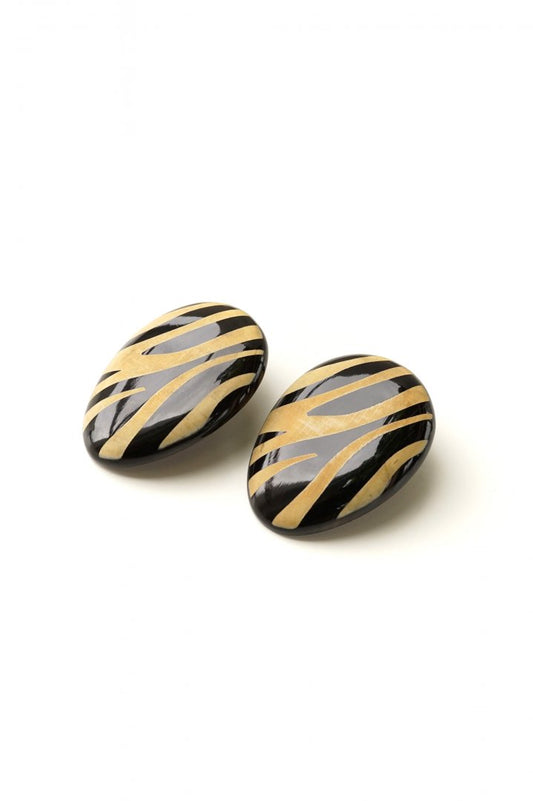 8UEDE - EGG EAR CUFF - ZEBRA