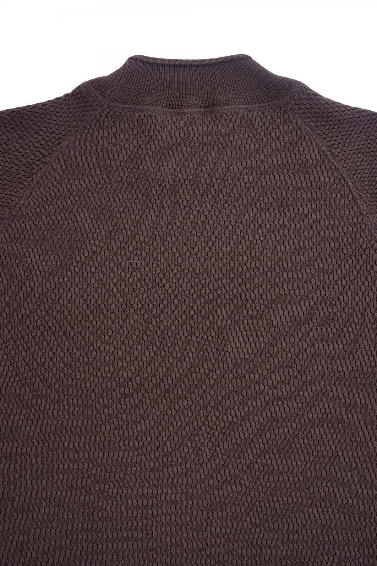 OLD JOE - HARD TWIST HONEYCOMB WUFFLE MOCK-NECK - BARK