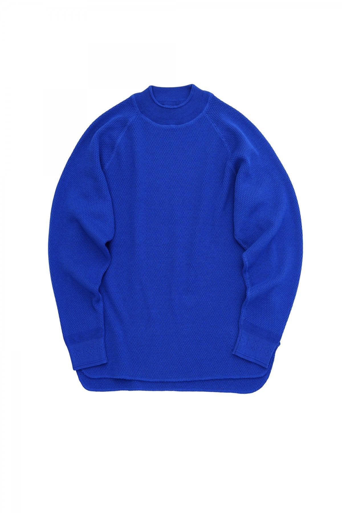 OLD JOE ★★★ - EXCLUSIVE HARD TWIST HONEYCOMB WUFFLE MOCK-NECK - BLUE