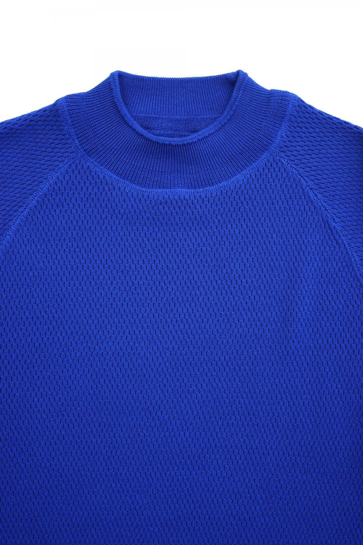 OLD JOE ★★★ - EXCLUSIVE HARD TWIST HONEYCOMB WUFFLE MOCK-NECK - BLUE