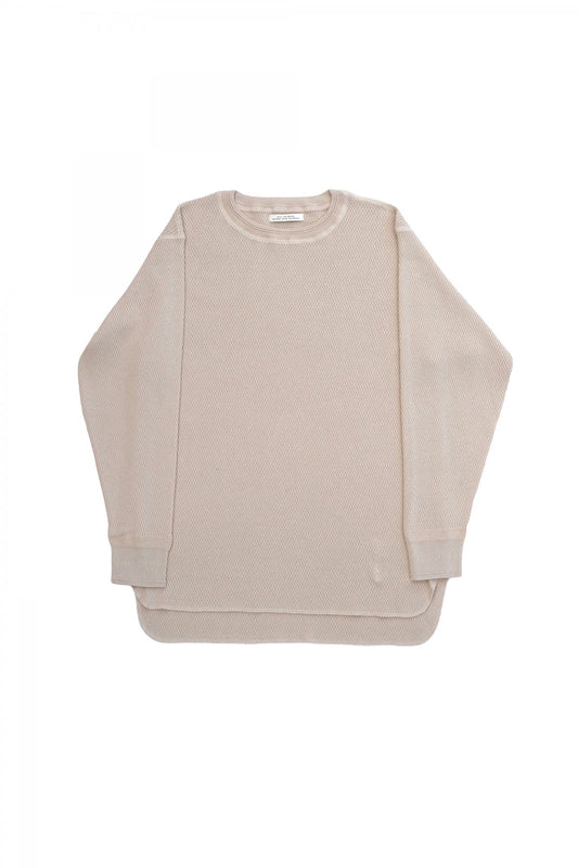 OLD JOE - HARD TWIST HONEYCOMB WUFFLE CREW-NECK - BISQUE