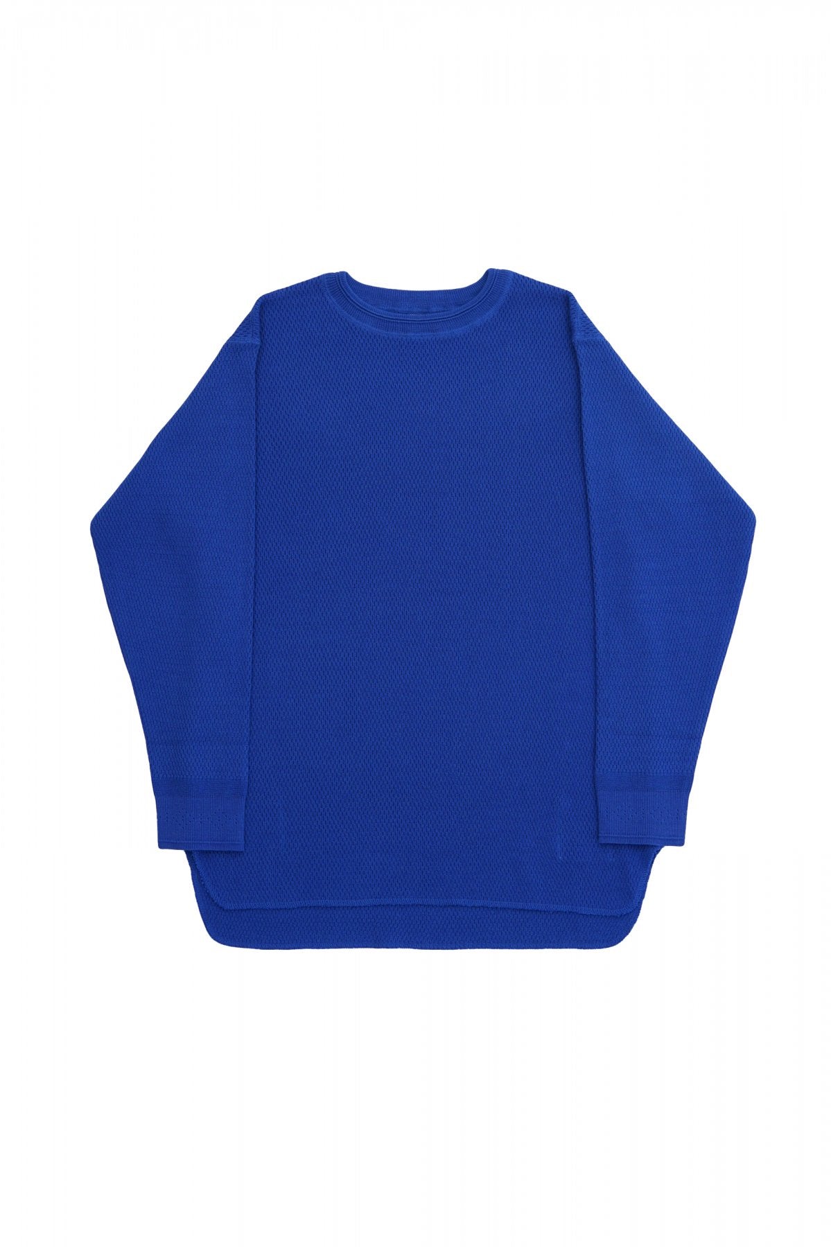 OLD JOE ★★★ - EXCLUSIVE HARD TWIST HONEYCOMB WUFFLE CREW-NECK - BLUE