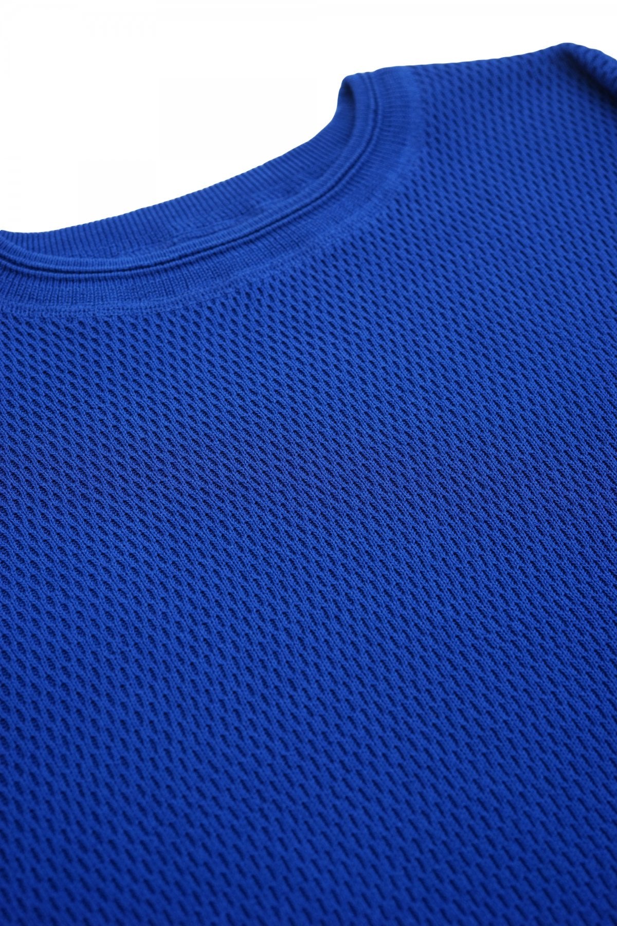 OLD JOE ★★★ - EXCLUSIVE HARD TWIST HONEYCOMB WUFFLE CREW-NECK - BLUE