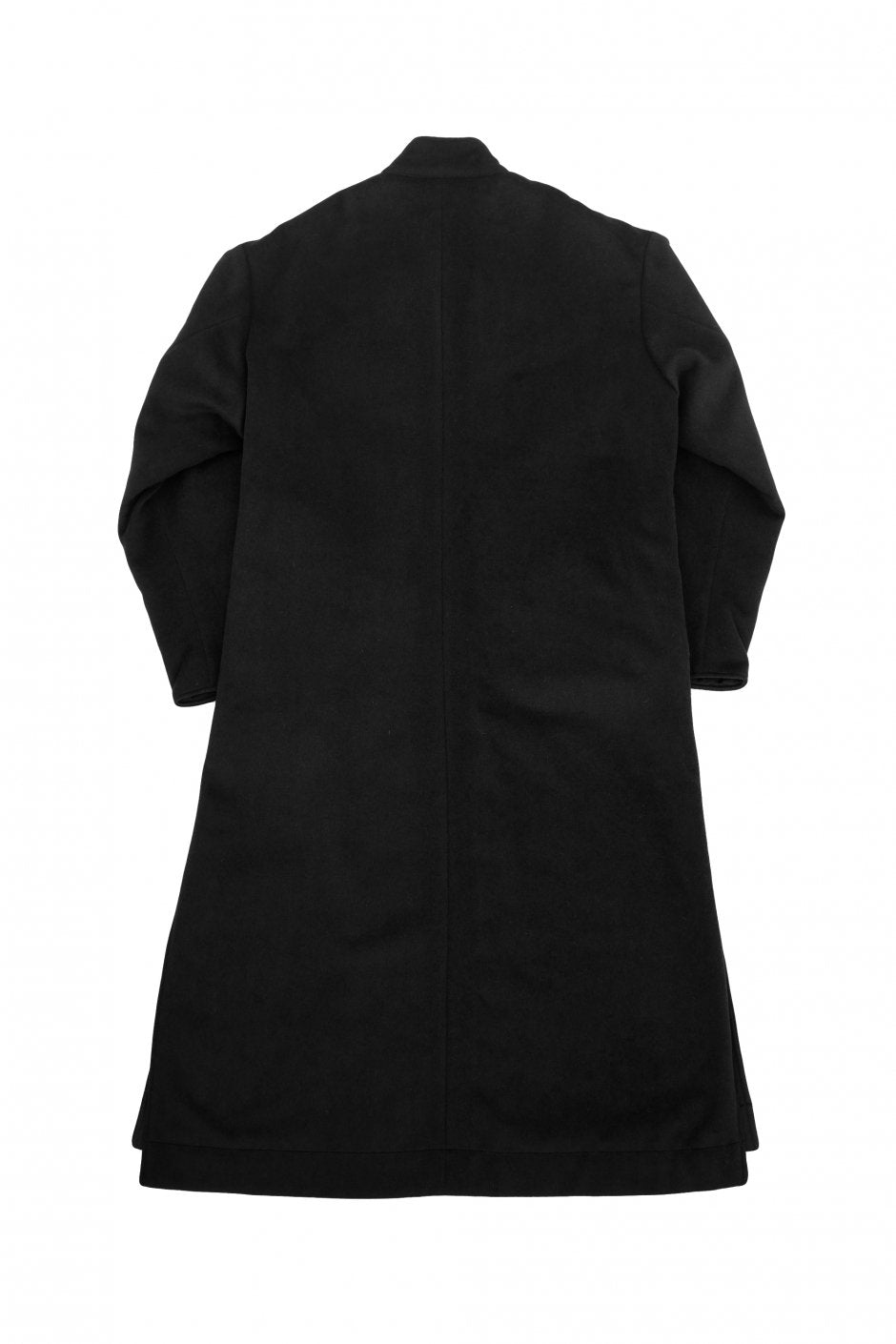 WRYHT - ASYMMETRY FRONT REVERSIBLE ORIENTAL COAT - BLACK