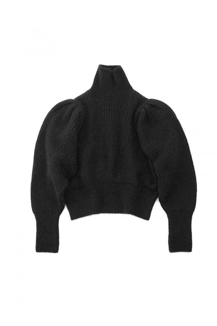 WRYHT - MOHAIR GATHERED SLEEVE TOPS - GRAPHITE