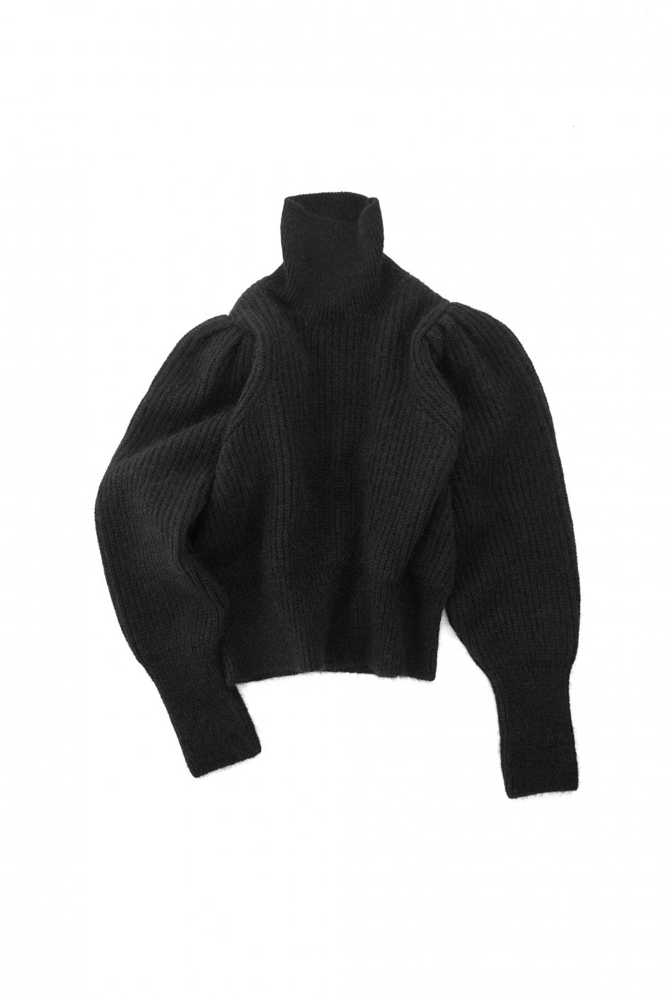 WRYHT - MOHAIR GATHERED SLEEVE TOPS - GRAPHITE