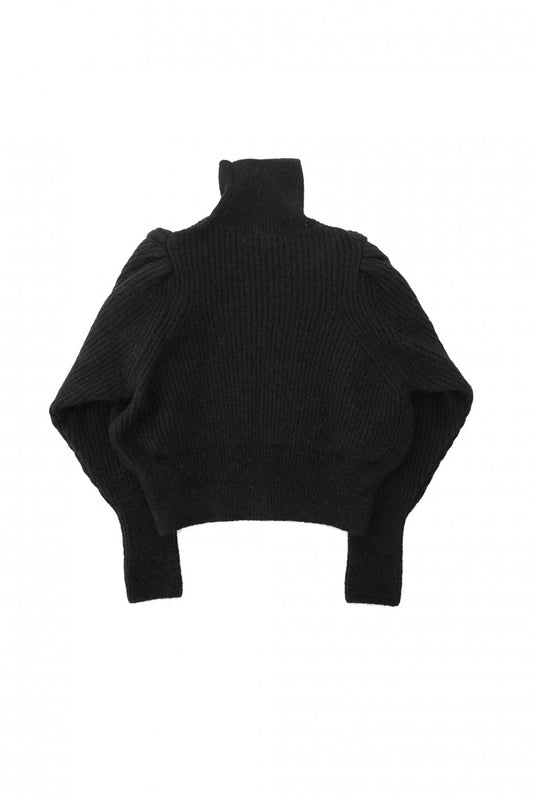 WRYHT - MOHAIR GATHERED SLEEVE TOPS - GRAPHITE