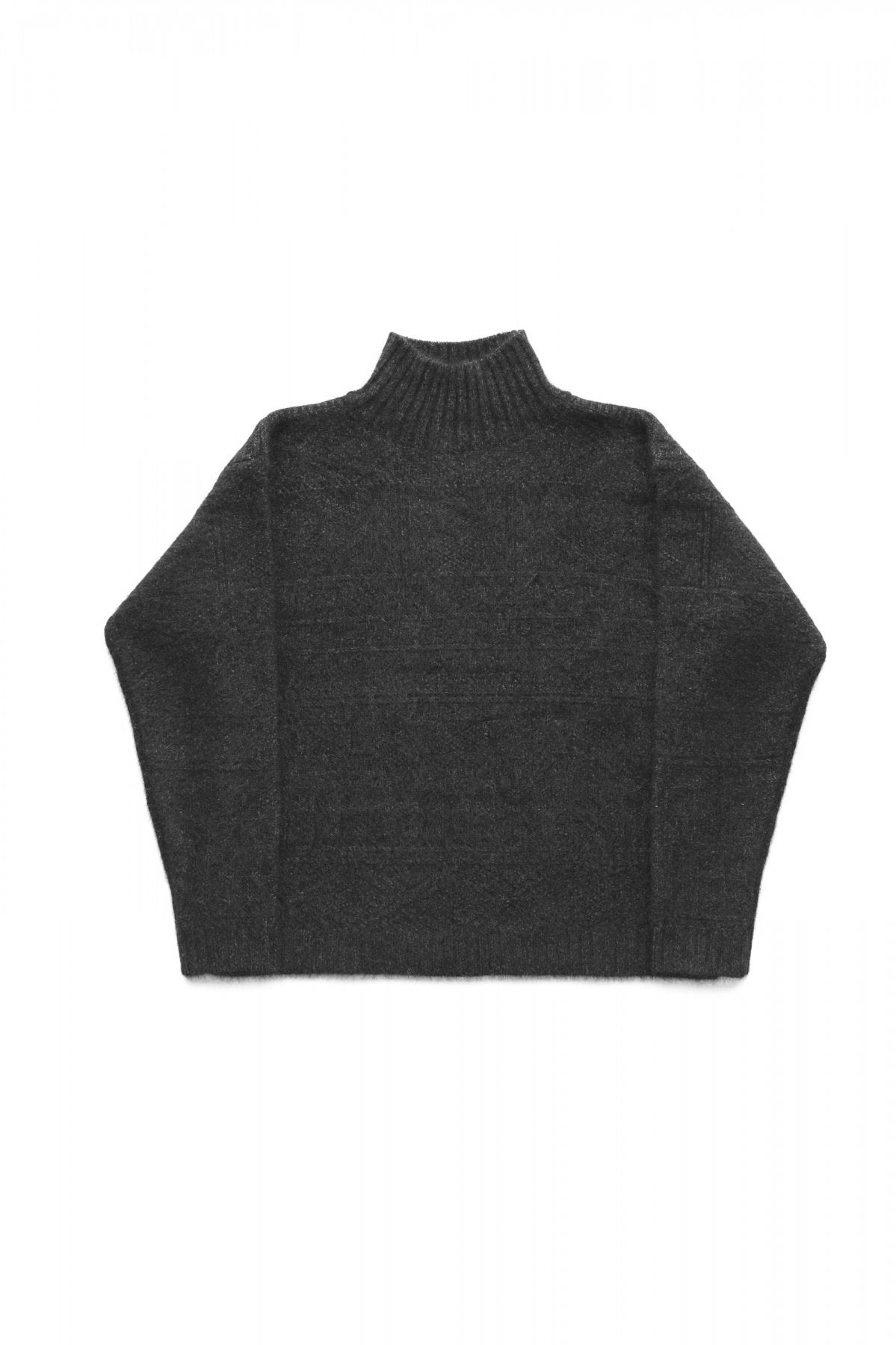 OLD JOE - RACOON GUERNSEY SWEATER - GRAPHITE