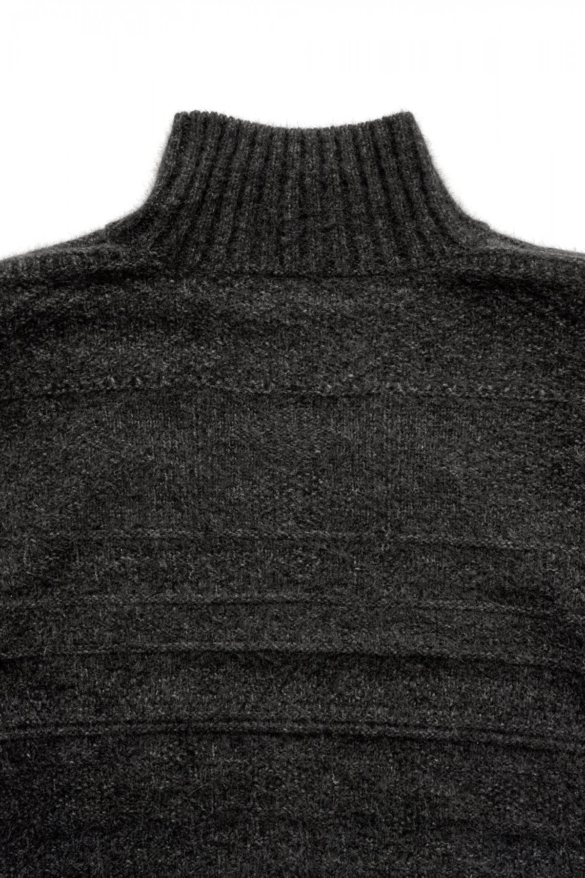 OLD JOE - RACOON GUERNSEY SWEATER - GRAPHITE