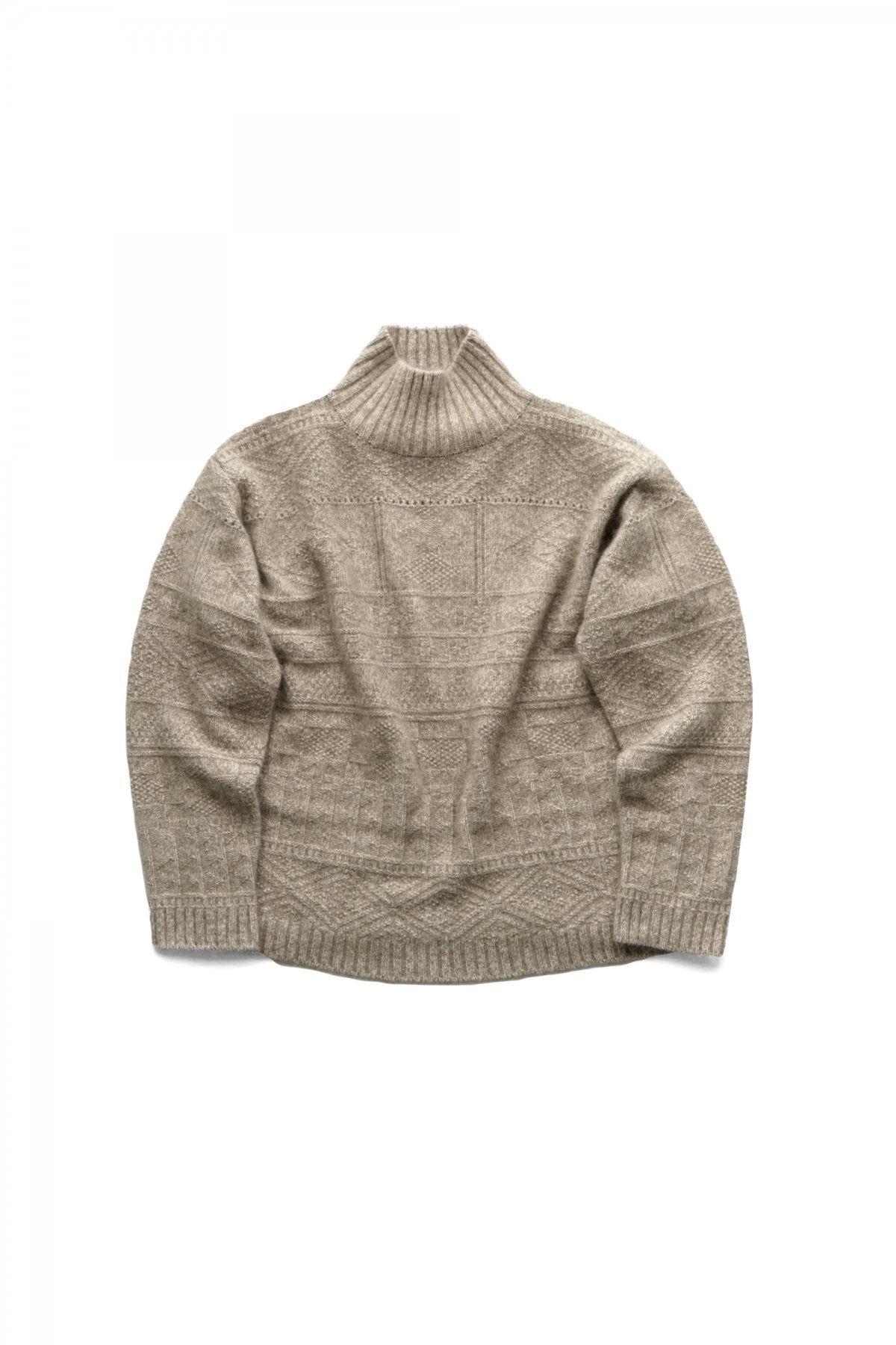 OLD JOE - RACOON GUERNSEY SWEATER - FOG