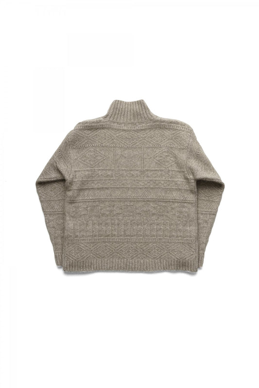 OLD JOE - RACOON GUERNSEY SWEATER - FOG