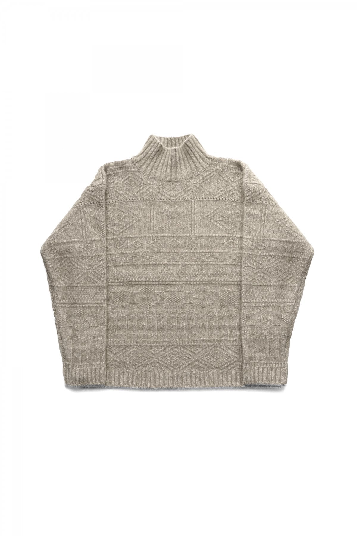 OLD JOE - RACOON GUERNSEY SWEATER - FOG