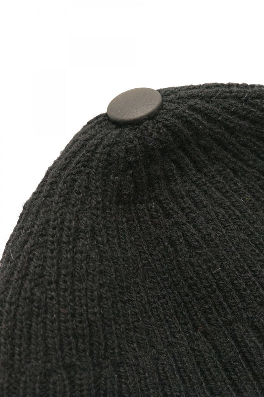 OLD JOE - BUTTONED TOP SWEATER CAP - BLACK