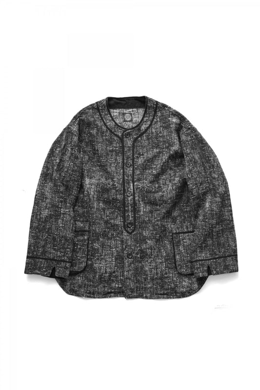 Porter Classic - PEELED CLOTH BASEBALL SHIRT JACKET - BLACK