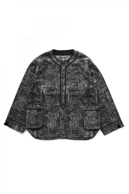 Porter Classic - PEELED CLOTH BASEBALL SHIRT JACKET - BLACK