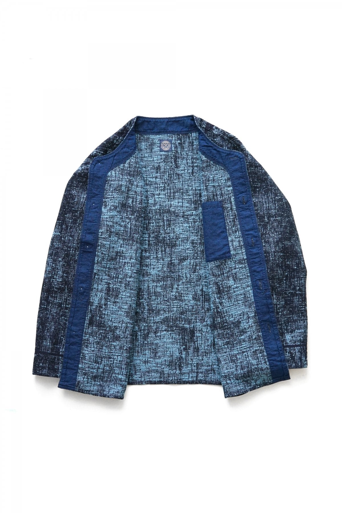 Porter Classic - PEELED CLOTH BASEBALL SHIRT JACKET - BLUE