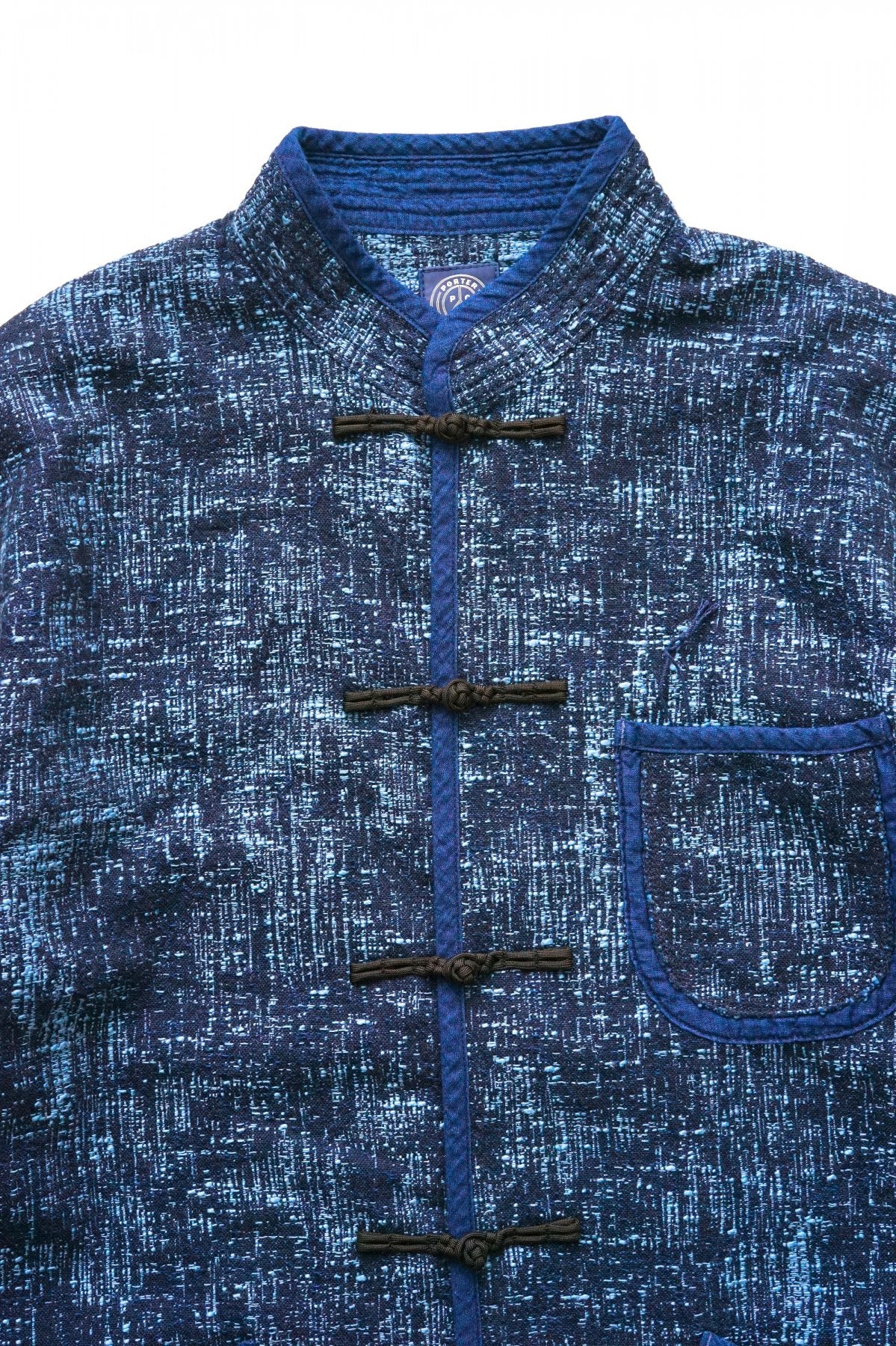 Porter Classic - PEELED CLOTH CHINESE JACKET - BLUE