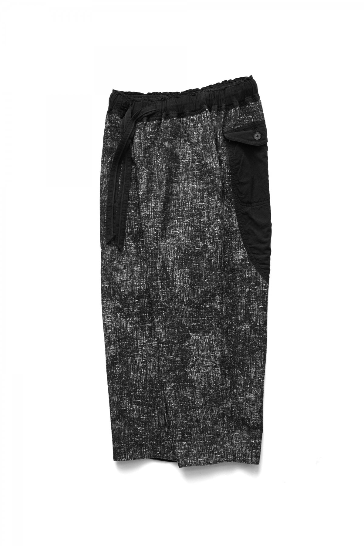 Porter Classic - PEELED CLOTH WIDE PANTS - BLACK