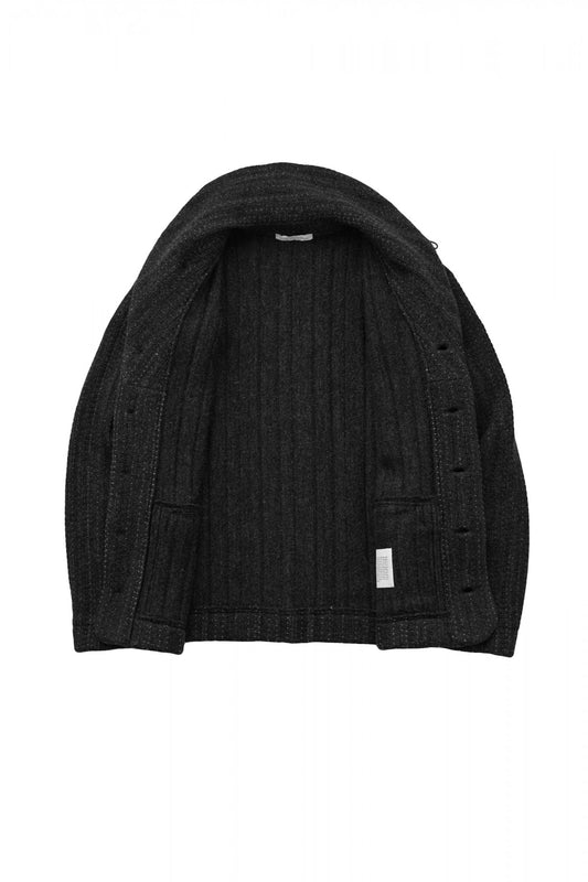 OLD JOE - JACQUARD PATTERN BUTTONED SWEATER - GRAPHITE