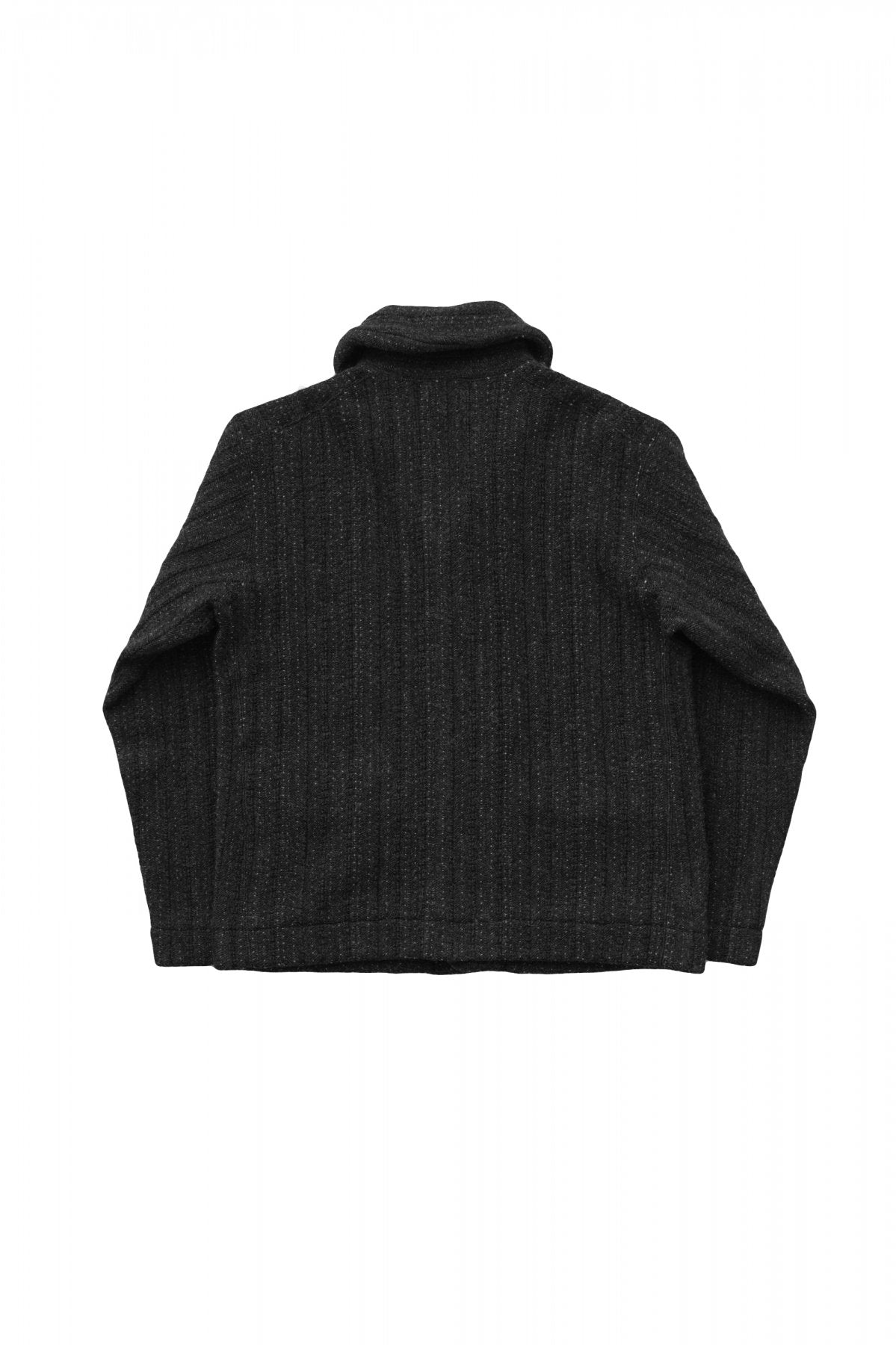 OLD JOE - JACQUARD PATTERN BUTTONED SWEATER - GRAPHITE