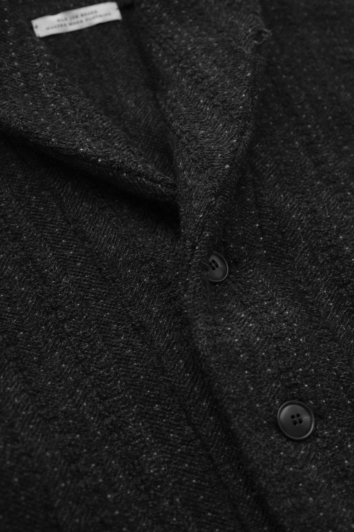 OLD JOE - JACQUARD PATTERN BUTTONED SWEATER - GRAPHITE