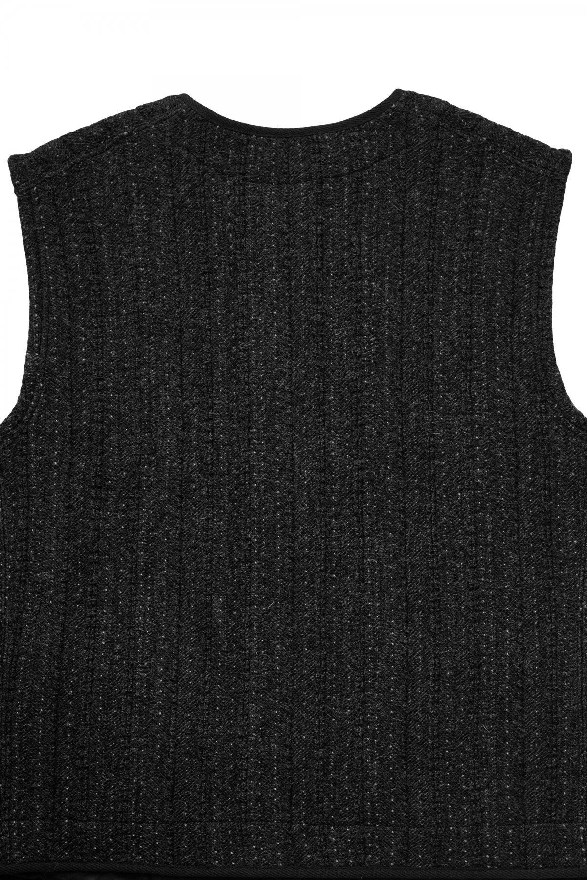 OLD JOE - JACQUARD PATTERN PIPING VEST - GRAPHITE