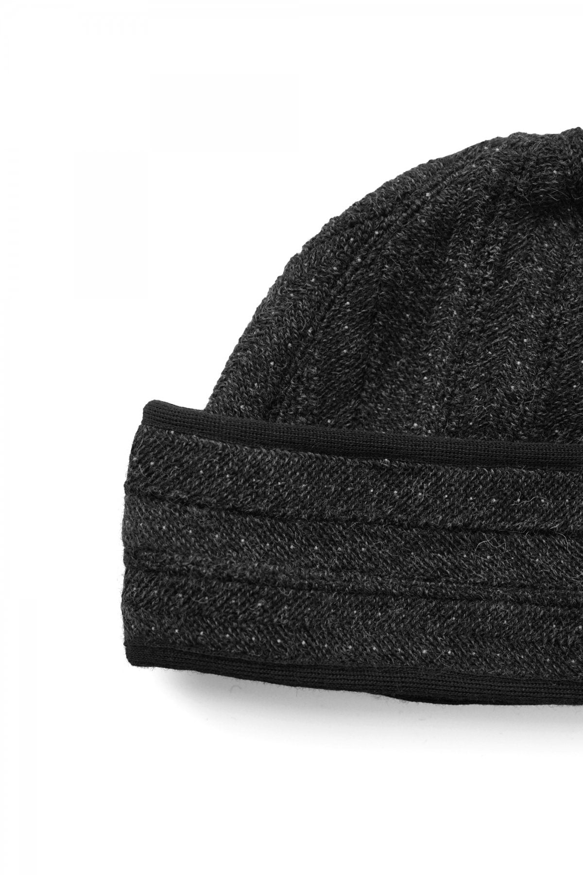 OLD JOE - JACQUARD HERRINGBONE BLIZZARD CAP - GRAPHITE